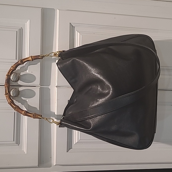 Gucci Bamboo & Leather Ex-Large Very Rare Vintage Bag - Picture 8 of 17